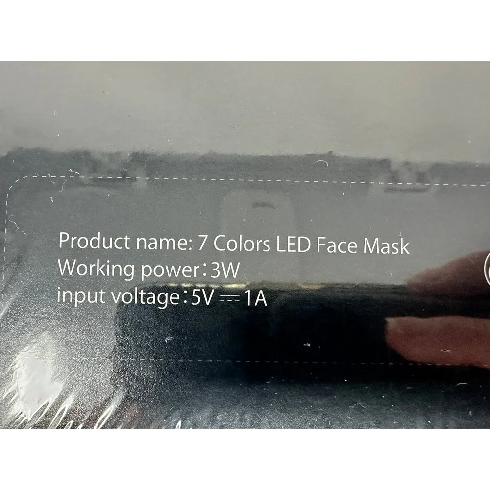 7 Colors LED Face Mask Light Therapy Facial Skin Care Device 3W 5V New Sealed